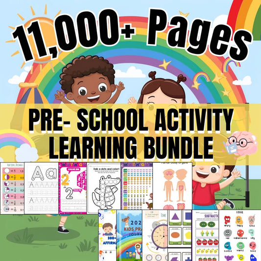 (11,000+ Pages) Kids Activity Learning Worksheets Bundle